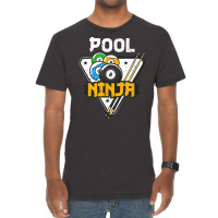 Cute Pocket Billiards Lover Ball Billiard Players Pool Ninja T Shirt Vintage T-shirt | Artistshot