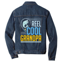 Fishing T  Shirt Fathers Day Funny Fisherman Grandpa Fish Fishing T  S Men Denim Jacket | Artistshot