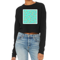 Modern Black And White Drawn Floral Collage 17172403 Cropped Sweater | Artistshot