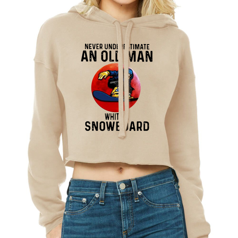 Snowboard Man Cropped Hoodie by WuzzTees | Artistshot