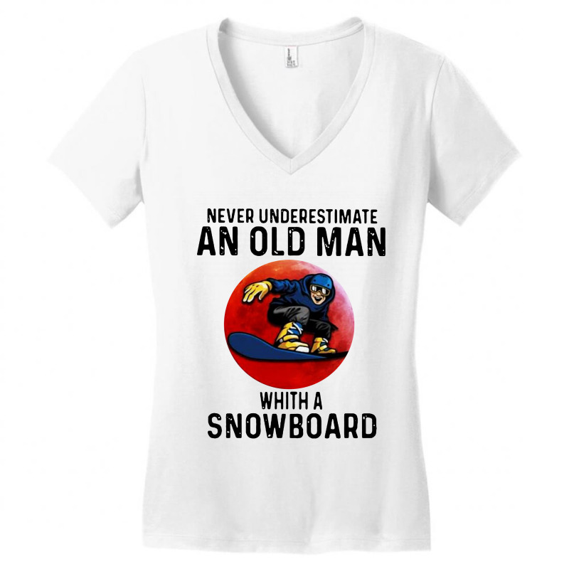 Snowboard Man Women's V-Neck T-Shirt by WuzzTees | Artistshot