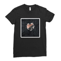 Modern Torn Paper Heart And Rose Gold Marble 21173047 Ladies Fitted T-shirt | Artistshot