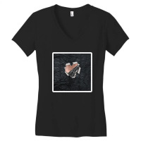 Modern Torn Paper Heart And Rose Gold Marble 21173047 Women's V-neck T-shirt | Artistshot