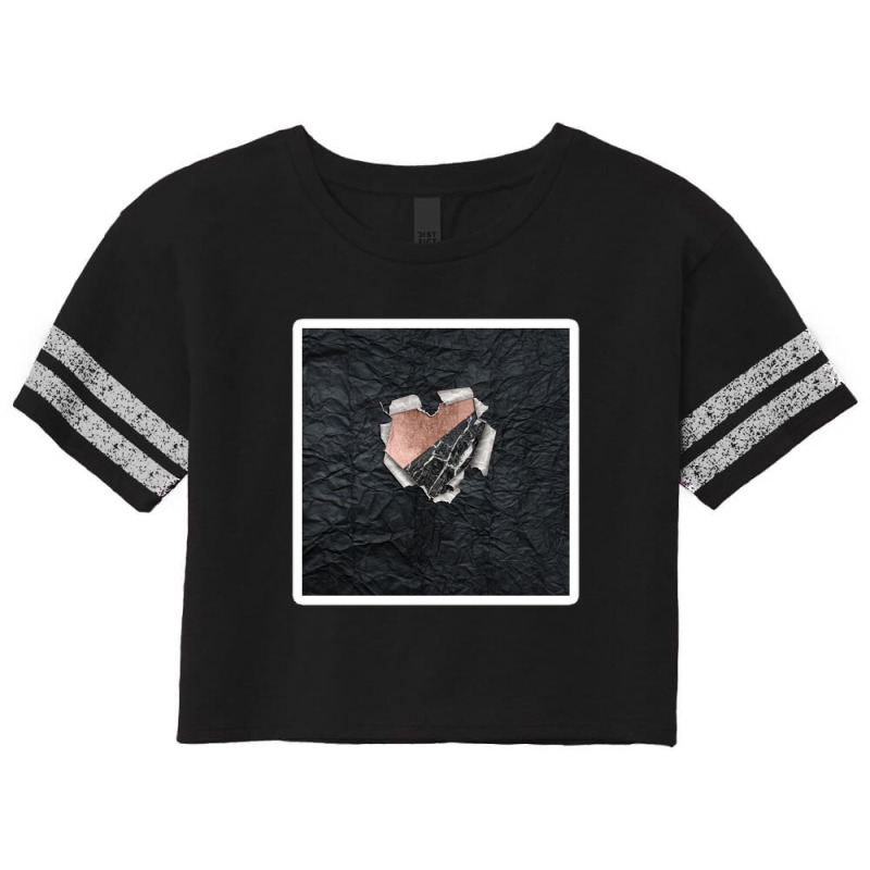 Modern Torn Paper Heart And Rose Gold Marble 21173047 Scorecard Crop Tee by Sri66 | Artistshot