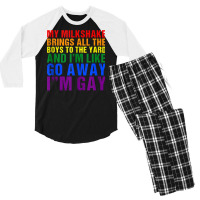 My Milkshake Brings All The Boys To The Yard I'm Gay Tank Top Men's 3/4 Sleeve Pajama Set | Artistshot