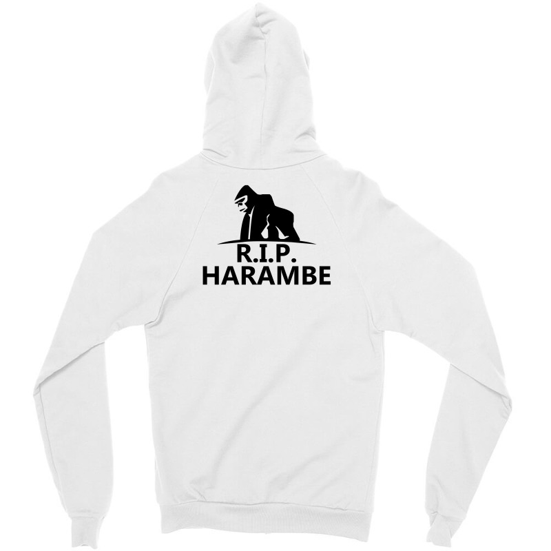 Harambe Rip Zipper Hoodie | Artistshot