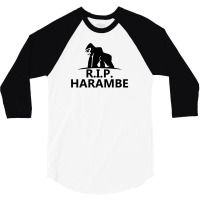 Harambe Rip 3/4 Sleeve Shirt | Artistshot