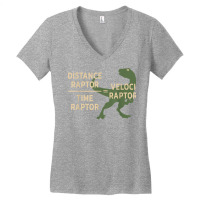 Equations Of Motion Science Veloci Raptor Physics Funny T Shirt Women's V-neck T-shirt | Artistshot