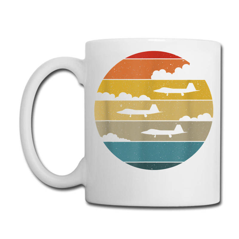 F 22 Raptor Silhouette Retro Sunset Airplanes In Clouds F22 T Shirt Coffee Mug | Artistshot