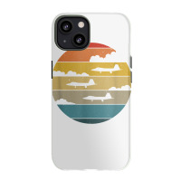 F 22 Raptor Silhouette Retro Sunset Airplanes In Clouds F22 T Shirt Iphone 13 Case | Artistshot