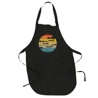 F 22 Raptor Silhouette Retro Sunset Airplanes In Clouds F22 T Shirt Full-length Apron | Artistshot