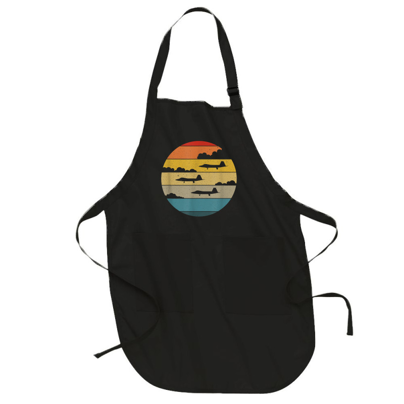 F 22 Raptor Silhouette Retro Sunset Airplanes In Clouds F22 T Shirt Full-length Apron | Artistshot