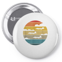 F 22 Raptor Silhouette Retro Sunset Airplanes In Clouds F22 T Shirt Pin-back Button | Artistshot