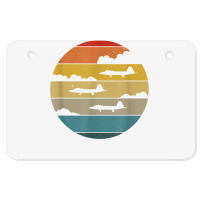 F 22 Raptor Silhouette Retro Sunset Airplanes In Clouds F22 T Shirt Atv License Plate | Artistshot