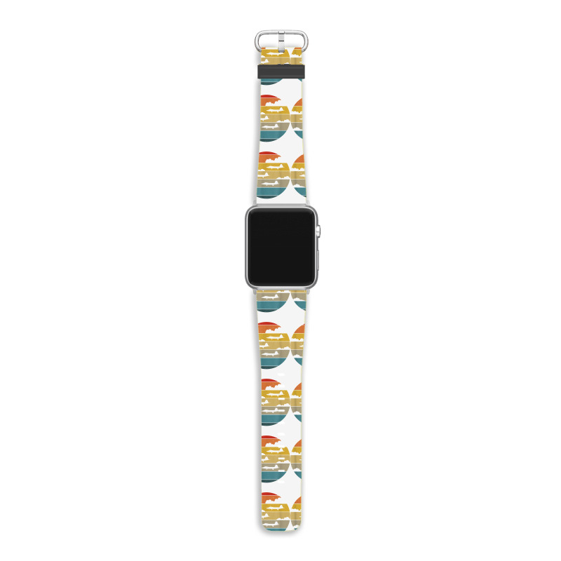 F 22 Raptor Silhouette Retro Sunset Airplanes In Clouds F22 T Shirt Apple Watch Band | Artistshot