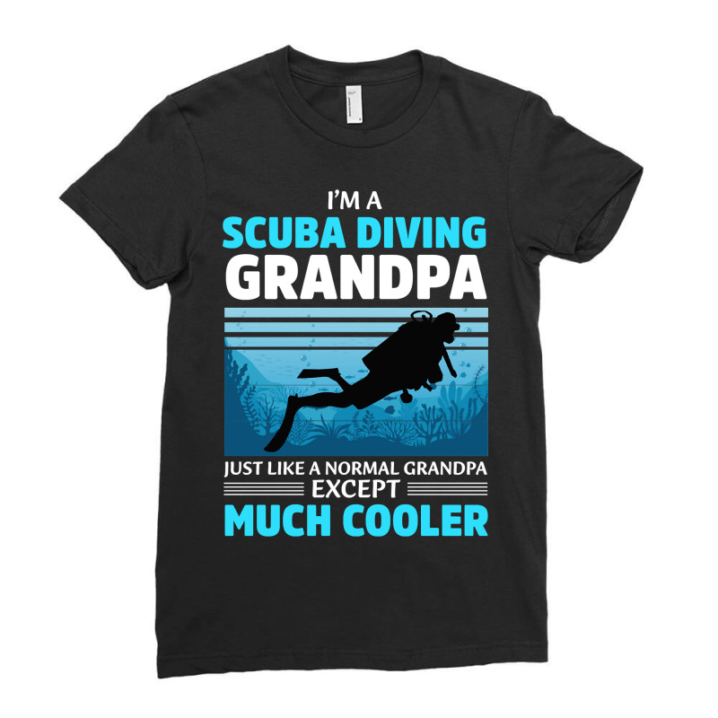 Diver Scuba Im A Scuba Diving Grandpa 327 Diving Deeper Ladies Fitted T-Shirt by Jeanette | Artistshot