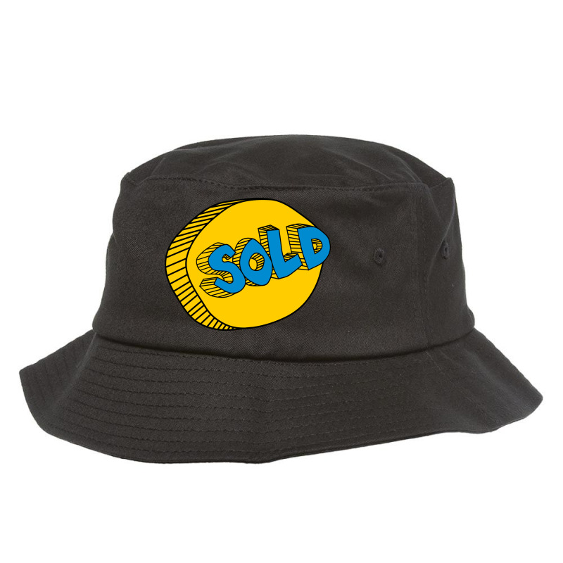 Retro Sold Stamps Typography Bucket Hat by selos47 | Artistshot