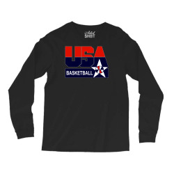 Custom Usa Basketball Logo Long Sleeve Shirts By Mdk Art Artistshot