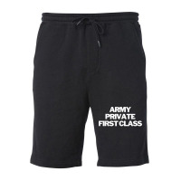 Army Private First Class Insignia Text Apparel U.s Military T Shirt Fleece Short | Artistshot