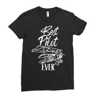 Best Pilot Ever Private Aircraft Small Airplane T Shirt Ladies Fitted T-shirt | Artistshot