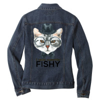 Cat T Shirt Private Detective Ladies Denim Jacket | Artistshot