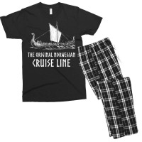 Mens Viking Ship Cruise Line   Nordic Mythology Longship Gift T Shirt Men's T-shirt Pajama Set | Artistshot