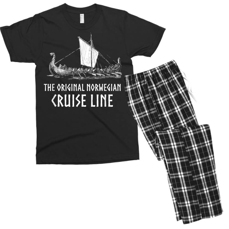 Mens Viking Ship Cruise Line   Nordic Mythology Longship Gift T Shirt Men's T-shirt Pajama Set | Artistshot