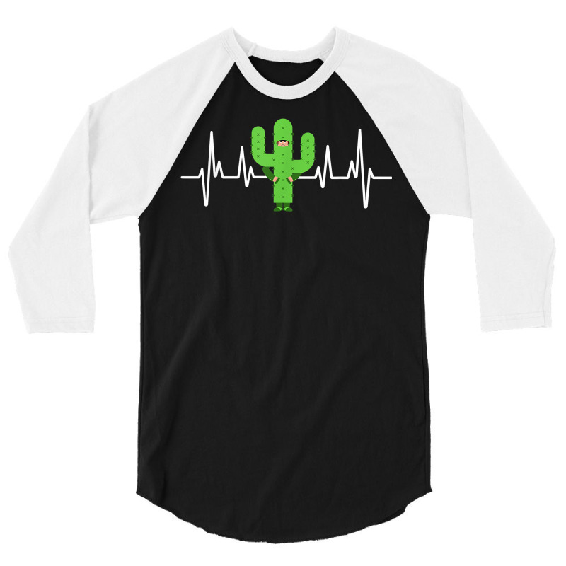 Cactus Detective Heartbeat   Spy And Private Investigator T Shirt 3/4 Sleeve Shirt by sosieclaton | Artistshot