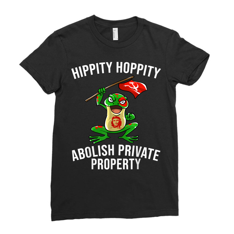 Funny Hippity Hoppity Abolish Private Property Frog Gift Men T Shirt Ladies Fitted T-Shirt by MoczoTenleigh | Artistshot