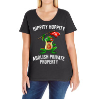 Funny Hippity Hoppity Abolish Private Property Frog Gift Men T Shirt Ladies Curvy T-shirt | Artistshot