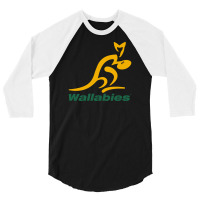 Wallabies Gold Logo 3/4 Sleeve Shirt | Artistshot