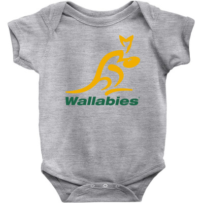 Wallabies Gold Logo Baby Bodysuit Designed By Mdk Art