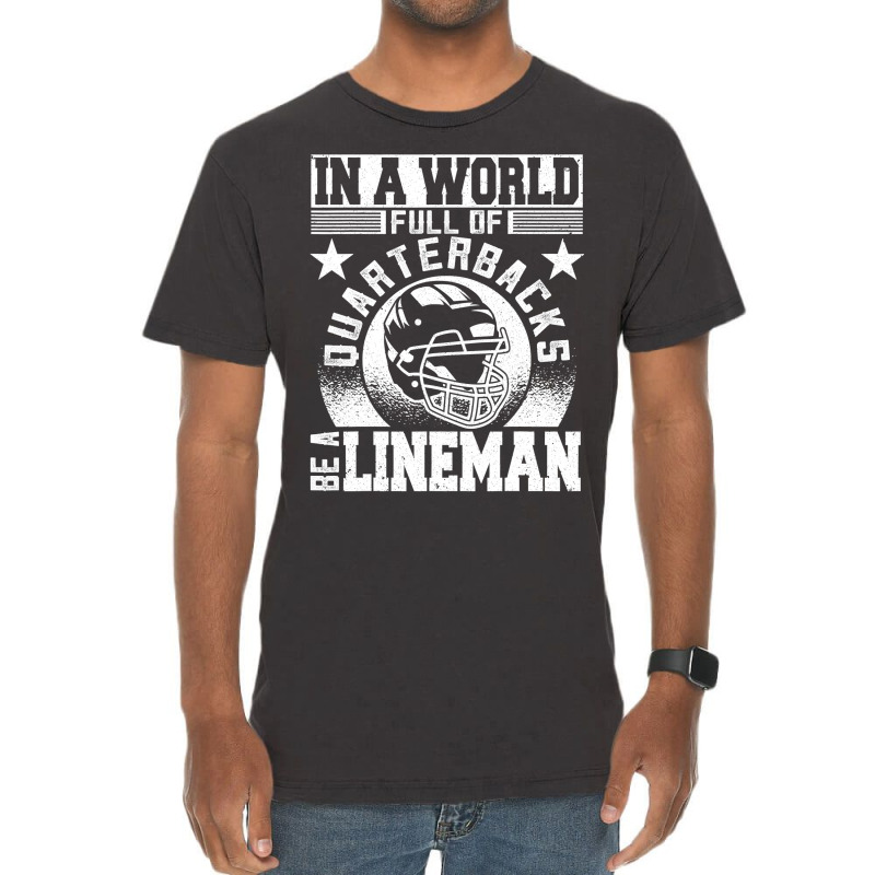 Football Funny Football Lineman 4 Football Player Vintage T-Shirt by offensejuggler | Artistshot