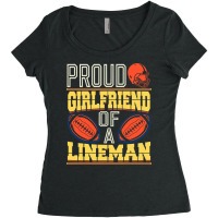 Football Funny Football Lineman Girlfriend 2 Women's Triblend Scoop T-shirt | Artistshot