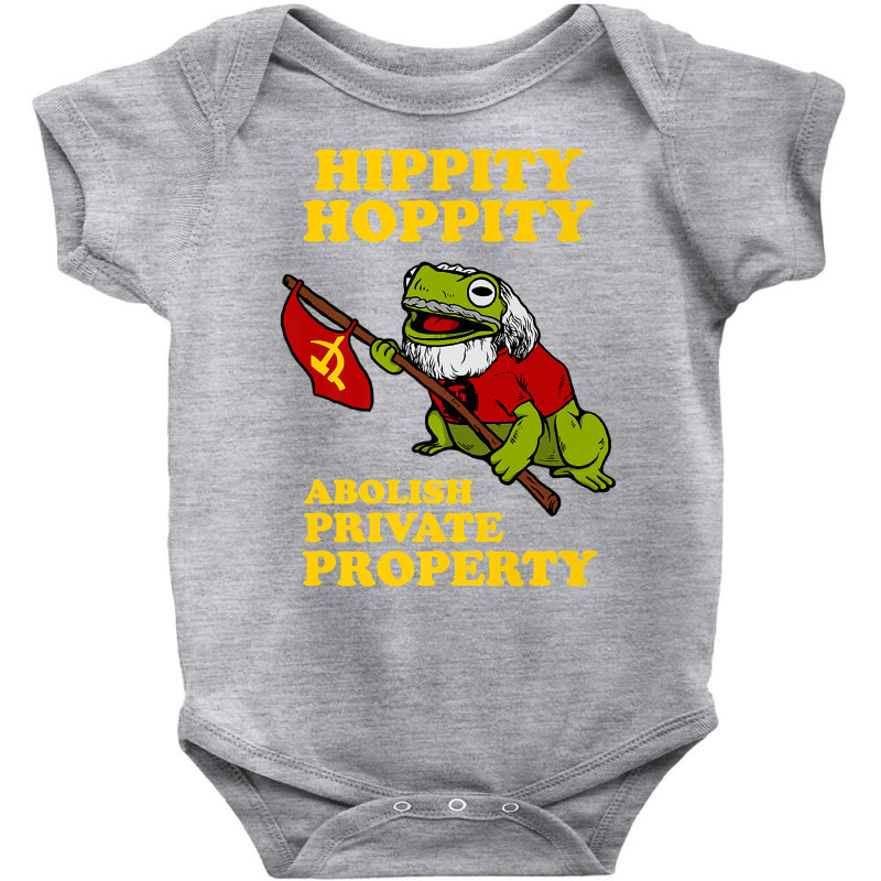 Frog Meme T Shirt Hippity Hoppity Abolish Private Property Baby Bodysuit by sosieclaton | Artistshot