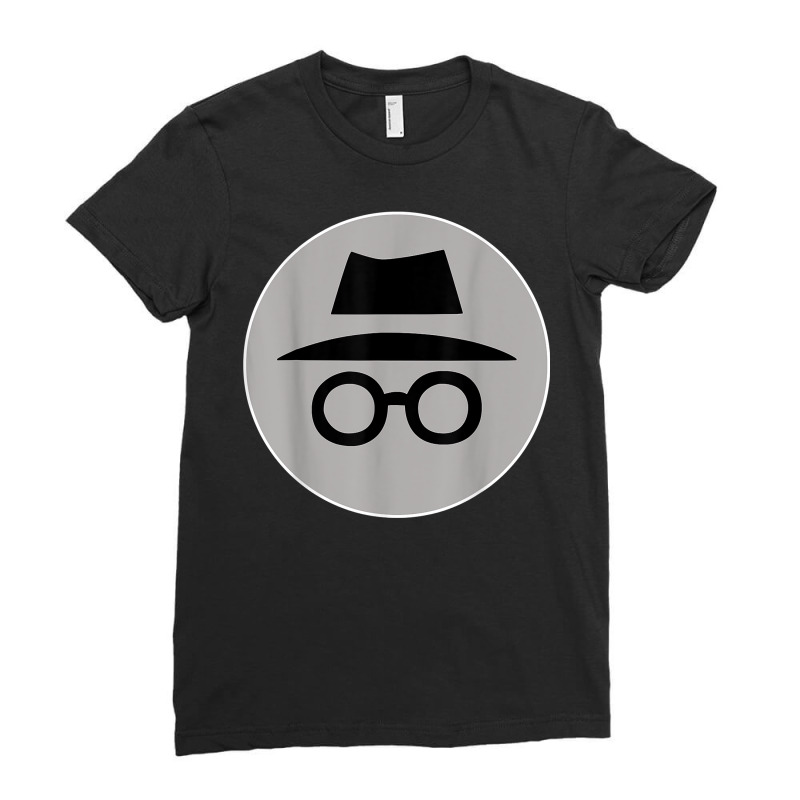 Funny Anonymous Computer Geek And Nerd  Private Mode T Shirt Ladies Fitted T-Shirt by sosieclaton | Artistshot