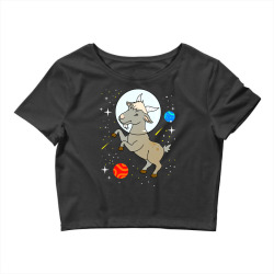 goat in space for space lover Crop Top | Artistshot