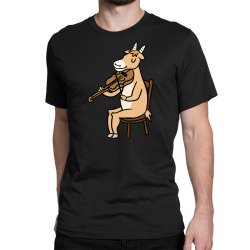 goat playing violin for violinist Classic T-shirt | Artistshot