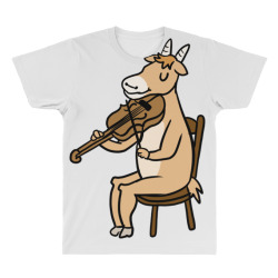 goat playing violin for violinist All Over Men's T-shirt | Artistshot