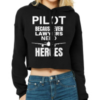 Funny Commercial Private Airplane Helicopter Pilot Lawyer T Shirt Cropped Hoodie | Artistshot