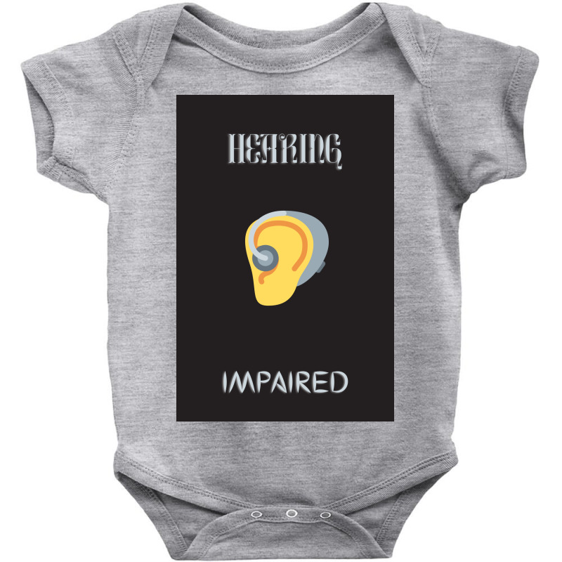 Hearing Impaired(ears) Baby Bodysuit by American choice | Artistshot