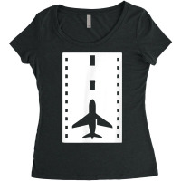 Plane On Runway Private Pilot T Shirt Women's Triblend Scoop T-shirt | Artistshot