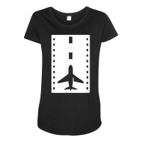 Plane On Runway Private Pilot T Shirt Maternity Scoop Neck T-shirt | Artistshot