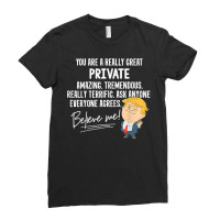 Funny Trump 2020 Really Great Private Gift Shirt T Shirt Ladies Fitted T-shirt | Artistshot