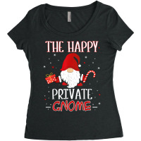 Private Christmas Gnome Costume Matching Family T Shirt Women's Triblend Scoop T-shirt | Artistshot