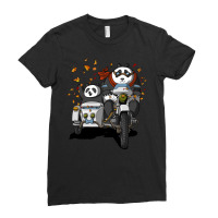 Bear Funny Panda Bears Riding Motorcycle Ladies Fitted T-shirt | Artistshot