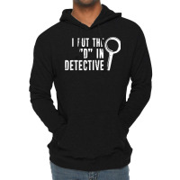 Private Detective Investigator Funny Distressed Typography T Shirt Lightweight Hoodie | Artistshot