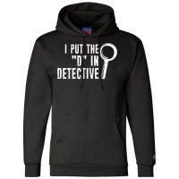 Private Detective Investigator Funny Distressed Typography T Shirt Champion Hoodie | Artistshot