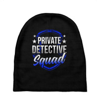 Private Detective Squad Investigation Spy Investigator T Shirt Baby Beanies | Artistshot