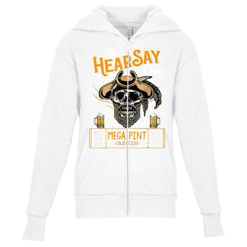 Hearsay Mega Pint Brewing Objection   Mega Pint T Shirt Youth Zipper Hoodie | Artistshot